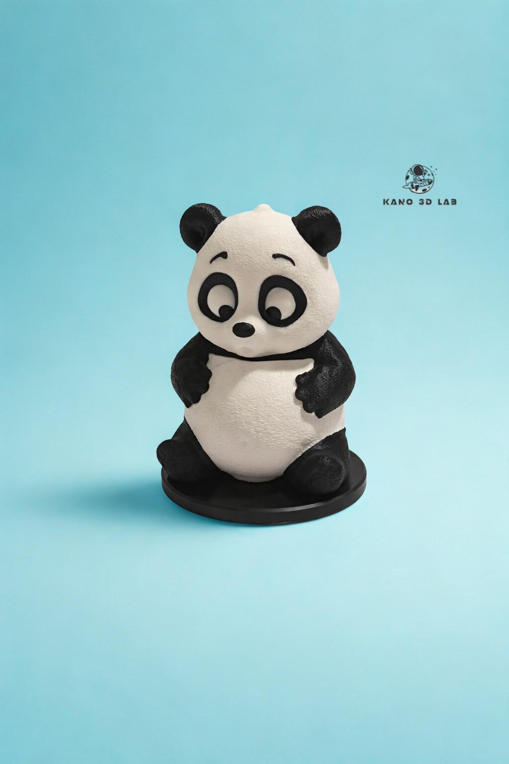 3D Printed Panda Night Light, Warm Nursery Decor Lamp